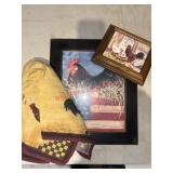 Chicken Home Decor lot         (Garage Tables_)