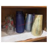 Metal, Plastic and Glass tall cups lot