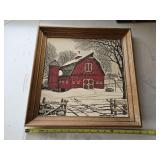 Linen wall decor- box truck