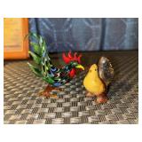 Tiny Chicken and Rooster Figures