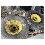 Two Mower Tires         (BACK UNDER COVERED AREA)