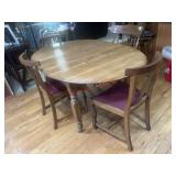 Dining room table w/leaf  and chairs (Dining room)