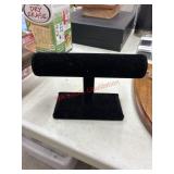 black velvet T-bar jewelry display stand
