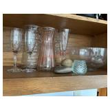 Shelf Lot of Mix Glass                 (Sunroom)