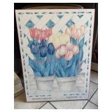 1996 Skagit Valley Tulip Festival Print on wood