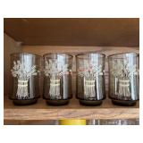 Vintage Libbey Smokey Amber Wheat Glasses