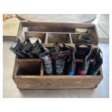 Wood Organizers with Art Supplies