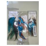 Feather earrings lot (master bedroom)
