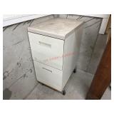 Metal cabinet with contents (garage side room)