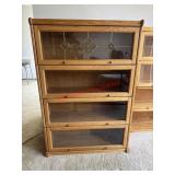 Four-tier oak barrister bookcase 1PM PICKUP