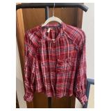Anthropologie Pilcro red plaid button-up