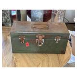 Vintage Metal Took Box           (Dining Room)