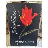1997 Skagit Valley Tulip Festival Print on wood