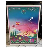 1986 Skagit Valley Tulip Festival Print on wood