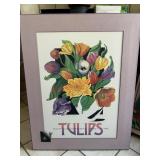 1994 Skagit Valley Tulip Festival Print on wood