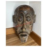 Large Hand Carved Tribal Mask