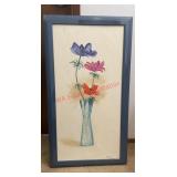 framed floral Painting (master bedroom)