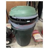 Two Lidded Garbage Cans