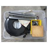 Box of misc items (garage side room)