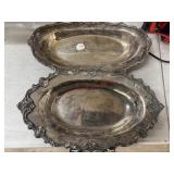 two Silver Plate Serving Platters