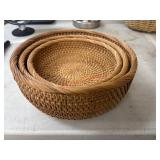 Lot of 3 Nesting Woven Baskets