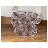 Swirly Unique Pink Pulled Glass Vase