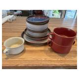 Pottery Plate, Bowls and Soup Bowl lot