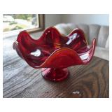 Viking Glass Epic 6 Petal Compote Candy Bowl