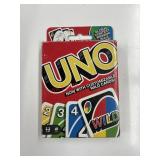 Uno card game (garage side room)