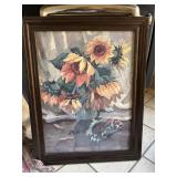 framed still life Print of a bouquet of