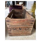 Antique Prentice Milk Crate            (Sunroom)