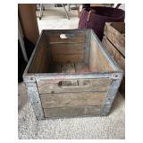 Antique Lucerne Wood Milk Crate