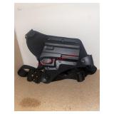 Over the shoulder gun holster(master closet)