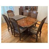 1PM PICKUP Dining room Set with 2 Leaves  Woven