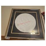 Framed and autographed Olympic decor- bedroom 1