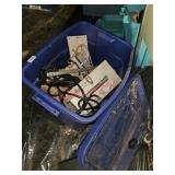 Tote with contents- under house