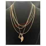 Sterling chain and pendant  lot  (jewelry)