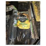 Weed block, bamboo sticks, and miracle gro -