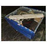 Tote with contents- under house