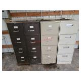 Four file cabinets - shop
