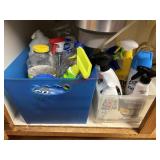 Under Sink Chemicals lot most half full