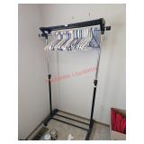 Clothes rack with hangers - bedroom 2