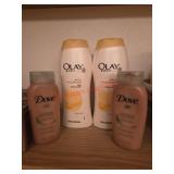 NEW Olay and Dove items  (Upstairs bathroom)