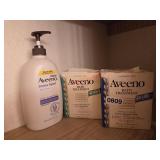 Aveeno Bath products  (Upstairs bathroom)