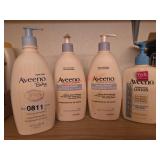 Aveeno Bathroom Products  (Upstairs bathroom)