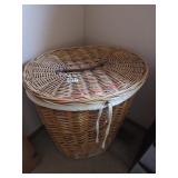 Wicker Clothing Basket  (Upstairs Master)