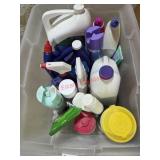 Tote of Assorted Partial bottles of