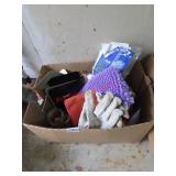 Assorted book ends, gloves, more (Garage)
