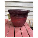 Large Planter Pot and decorative rock lot