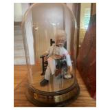 Mark Twain Doll In Domed Case